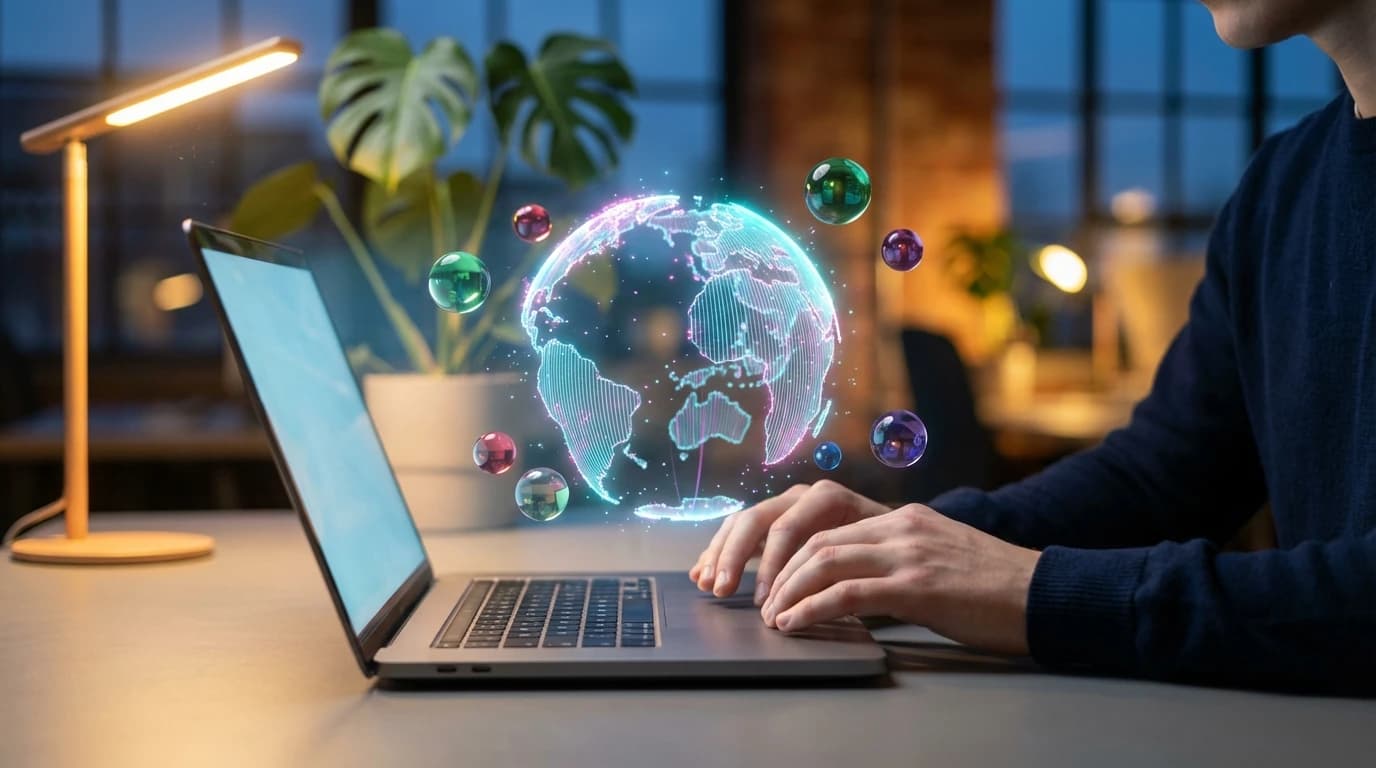 A visual representation of automated app store keyword localization showing a global map and code snippets