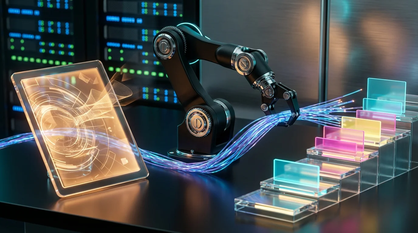 A visual timeline showing bulk CSV data transforming into scheduled App Store in-app events